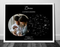 Love Memory - Personalizirani poster zvjezdanog neba i slikom po želji